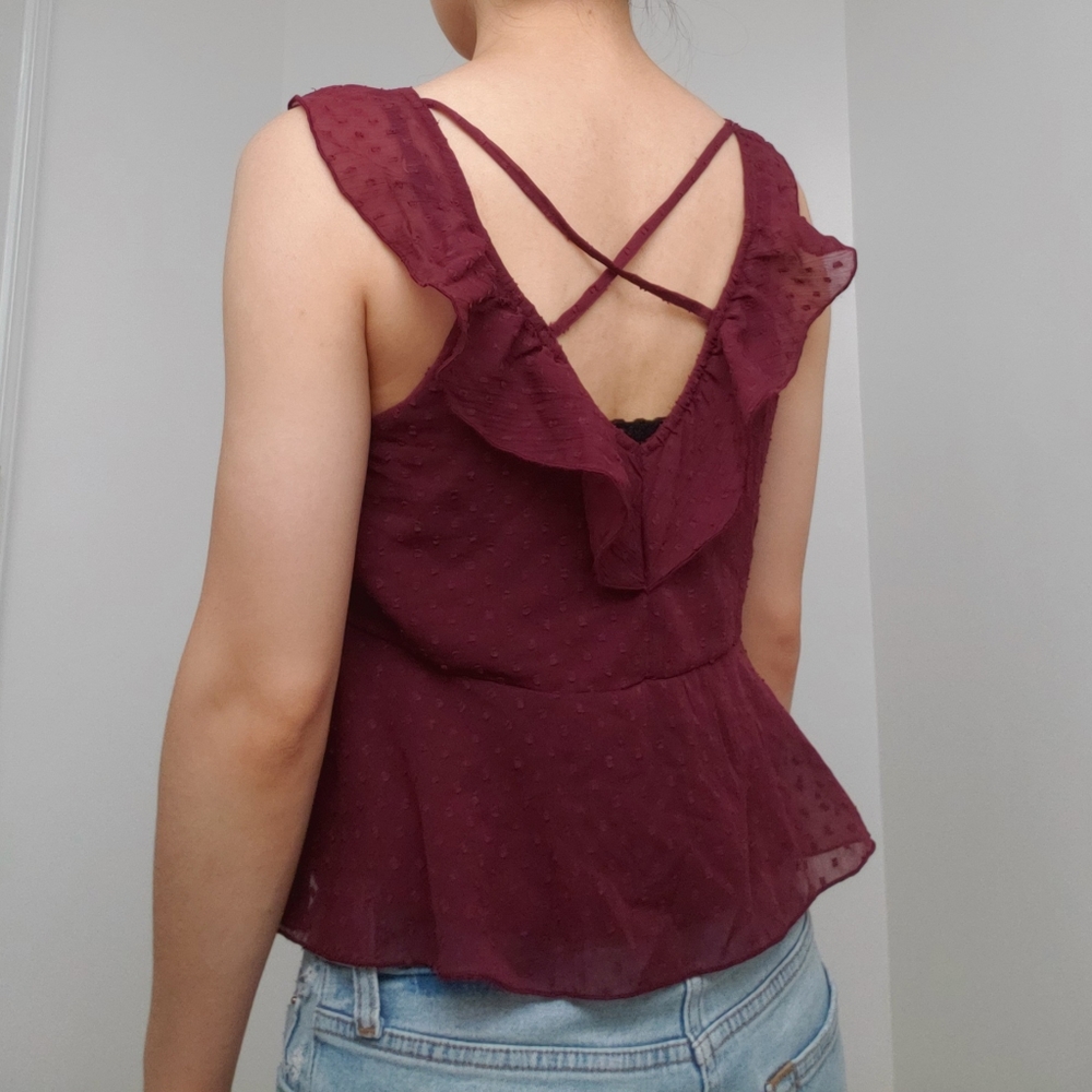 Ruffle V-Neck Shell - Picture 8 of 8